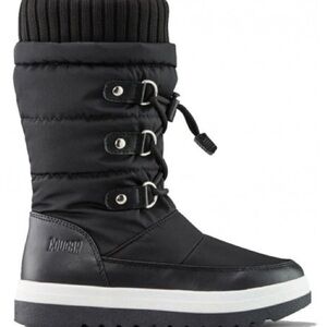 Cougar Black and White Kids Snow Boots